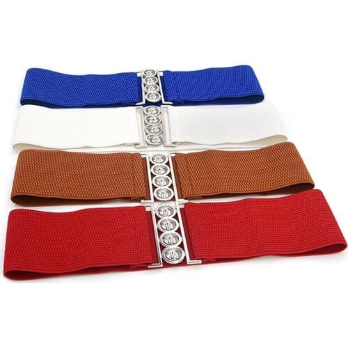 High quality Women Wide Waist Elasticated Lady Girl Fashion Buckle Belt Belts Elastic 1PC