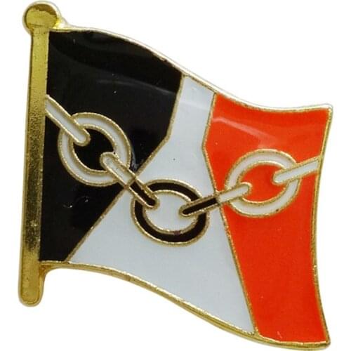 Black country flag single lapel pin badge+Iron plated brass+paints+epoxy+butterfly back button-Free shipping(350 pcs/lot)