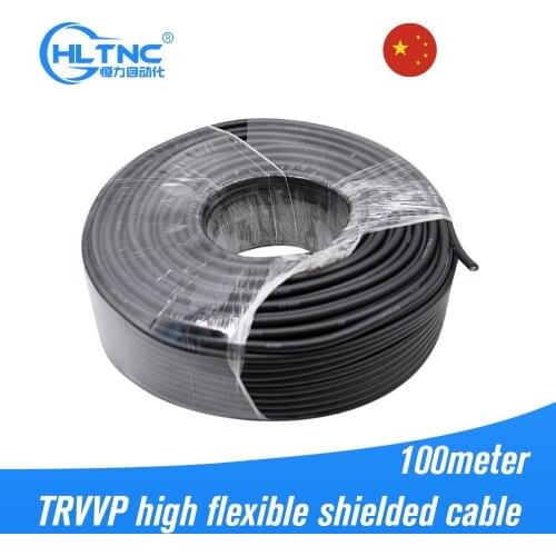 100m TRVVP 4* 0.5 0.75 high flexible shielded cable stepping motor/ spindle connecting line signal wire, pure copper cord 4 core