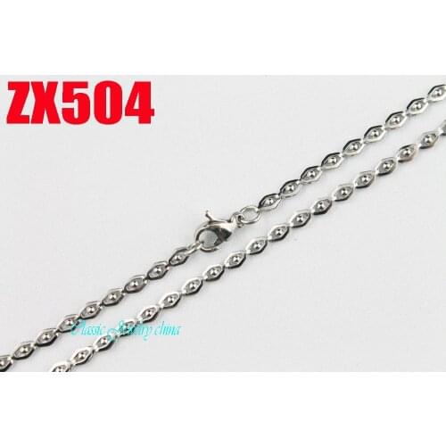 2.7mm smooth surface cats eye shape stainless steel necklace fashion chains sweater chain 20pcs ZX504