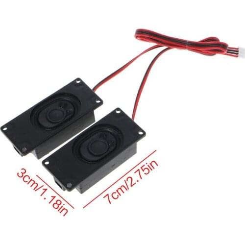 2Pcs 3070 Advertising LCD TV Speakers Loudspeaker 4 Ohm 3W Rectangle Speaker New 19QA