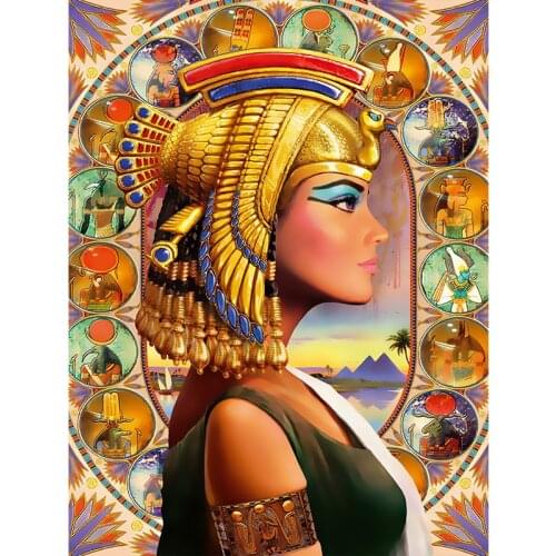 2020 Egypt Women DIY Paint By Numbers On Canvas DIY Handicraft Adult Coloring By Number Acrylic Paint African Girl