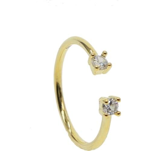 2021 New 100% 925 Sterling Silver Round & Square Dazzling CZ Open Finger Ring Adjust Ring For Women Wedding Engagement Jewelry