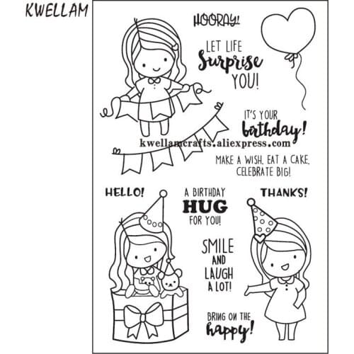 Party Girl Scrapbook DIY photo cards rubber stamp clear stamp transparent stamp 10x15cm KW7092701