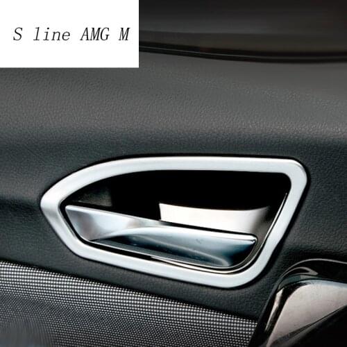 Car styling Interior Door Handle Cover Trim Door Bowl Stickers decoration for BMW F20 1 Series 118i 120i 135i Auto Accessories