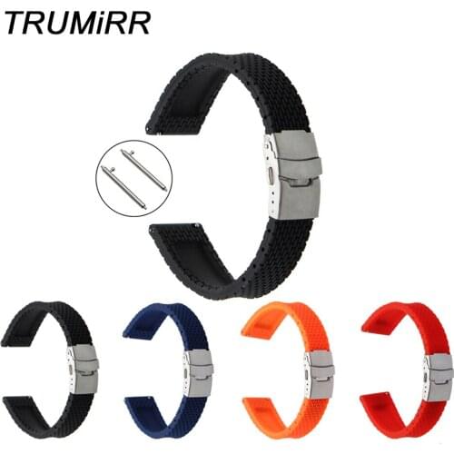 Quick Release Silicone Rubber Watchband + Tool for Diesel DZ Men Women Watch Band Safety Buckle Strap Wrist Belt 20mm 22mm 24mm