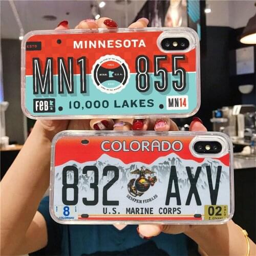 New York License Plate Number Phone Case For Xiaomi Redmi Note 7 7A 8 8T 9 9A 9S 10 K30 Pro Ultra transparent soft shell 3D Etui