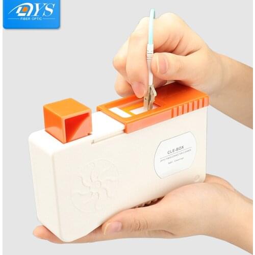 CLE-BOX Fiber Optic Cleaning Cassette Optical Fiber End Face Connector Cleaner Wiping Tools For MPO LC SC with Replaceable Tape