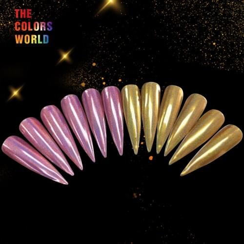 Unicorn Powder Holographic Glitter Laser Powder Nail Glitter Powder Holo Rainbow Chrome Mirror Powder Dust Nail Art Decoration