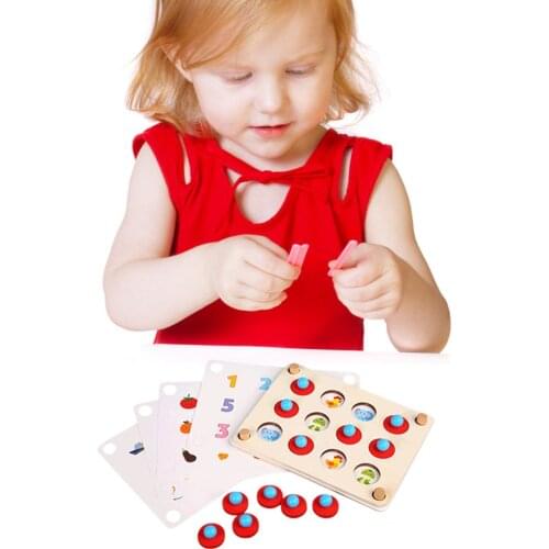 Classic Educational Assemble Toys Children Puzzle Wooden Memory Game Chess Concentration Training Cognitive Toy