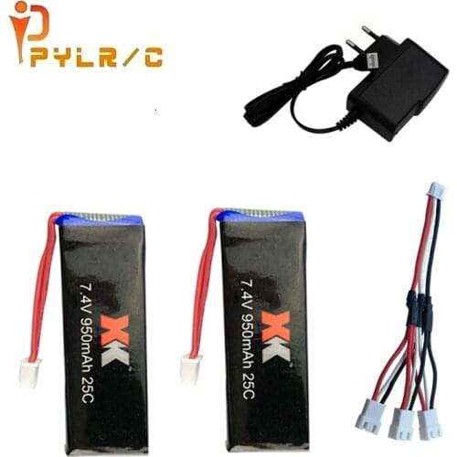 7.4V 950mAh Lipo Battery and charger For WLtoys XK X251 RC Quadcopter Helicopter Spare Parts for 7.4v 25c Rechargeable battery