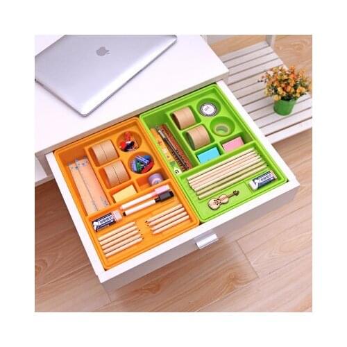 Multifunctional Candy color easy classification double drawer boxes storage box 21.5*6.5*31.5cm Free shipping