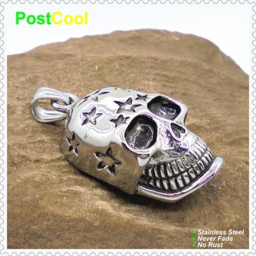 Fashion Jewelry Finding 13 Styles of Stainless Steel Horrible Human Skull Pendants Punk style for DIY Necklace Chain Keyrings 15