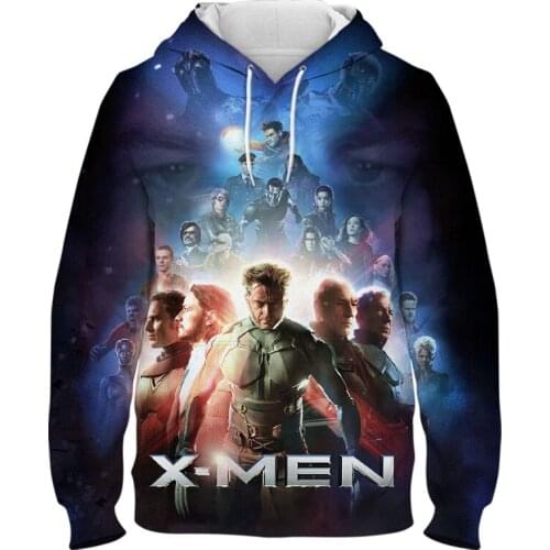 X-Men Marvel 3D Print Men Sweetshirts Spring Autumn Casual Women Oversized Hoodie Streetwear Cool Children Tracksuit