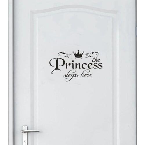 Princess Letter Wall Sticker Removable Self Adhesive Bedroom Door Decorative Decals Girls Kids Room Wallpaper Naklejki Na Sciane