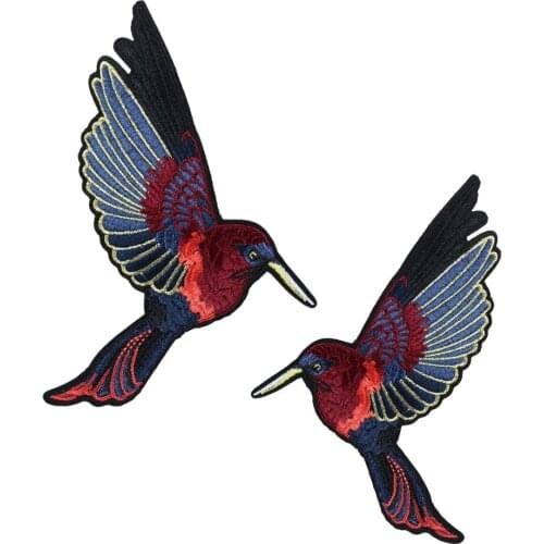 Fine Birds Iron on Patches for Clothing Sewing Animal Embroidery Applique DIY Hat Coat Dress Pants Accessories Cloth Stickers