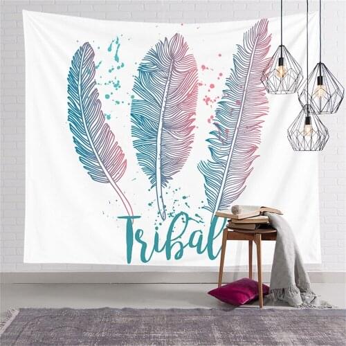 Wall Hanging Indian Mandala Tapestry Tai Chi Hip Feather Tapestry Net Red Live Background Gown Cloth Home Decoration Beach Towel