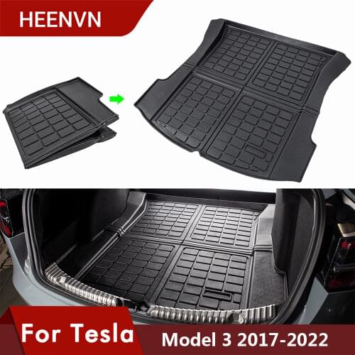 Heenvn New Model3 Trunk Mats Customized Car Rear Trunk Storage Mat Cargo Tray Waterproof Pads For Tesla Model 3 2021 Accessories