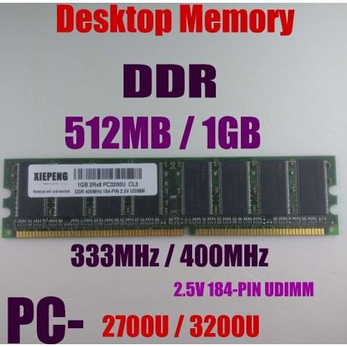 1GB 2Rx8 PC3200 DDR400 RAM 512MB DDR333 PC2700 DDR 400MHz NON ECC DIMM 2.5v 184-pin Desktops memory