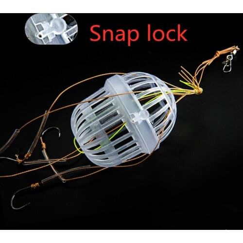 Hot Explosion Fishing Hooks Spherical Sea Box Monsters with Six Strong Carbon Steel Fishing Feeder Jig Head Accessories