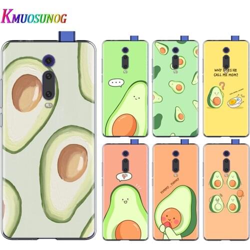Cute Cartoon Avocado Food For Xiaomi Redmi 9I 9T 9A 9C 9 Prime 8A 8 7A 7 6A 6 5 5A 4X PRO Plus Transparent Soft Phone Case