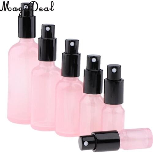 Empty Amber Glass Spray Bottles, 2pcs Refillable Container for Essential Oils, Perfume, Shaving, Scent, Liquid Cosmetic