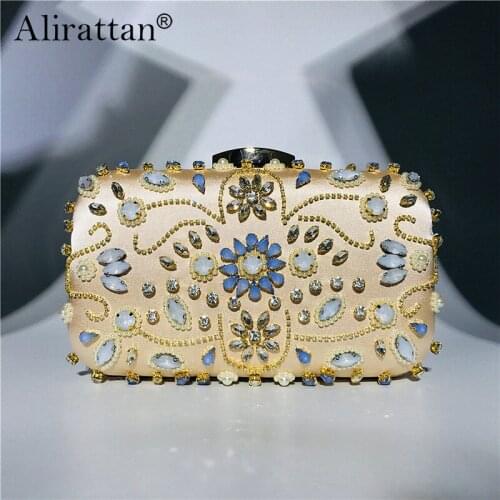 Luxury High-Quality Handmade Bead Embroidery Dinner Party Clutch Bags For Women 2021 Fashion Brand Ladies Shoulder Bag Wallet