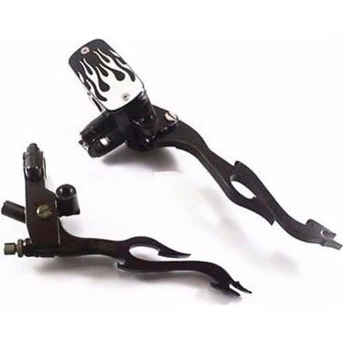 Black Flame 1" Brake Clutch Lever For Harley Honda Kawasaki Suzuki Yamaha Cafe
