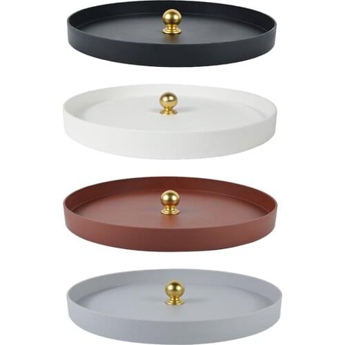 Serving Dressing Table Tray With Handle Decor Vanity Jewelry Perfume Display