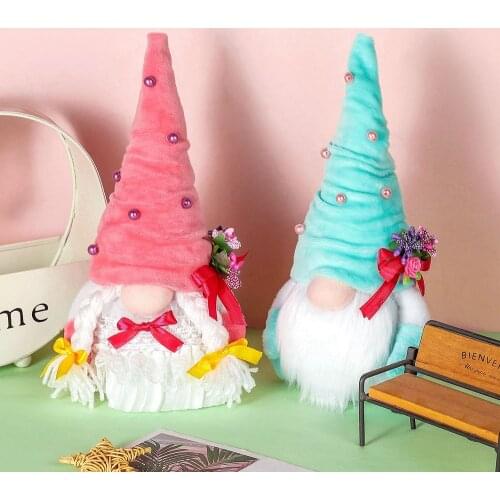 Wedding Faceless Doll Gnome Couples Doll Wedding Decoration Ornaments for Wedding New Year 2022 Christmas Decorations for Home