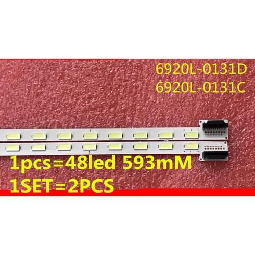 2 PCS*48LED LED strip 47" V12 Edge R L type 6920L-0131D 6920L-0131C for 6922L-0017A 6922L-0018A 47LM6200 LC470EUE