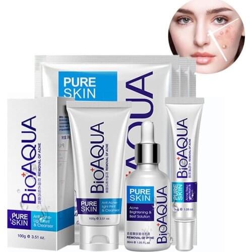 Facial Acne Treatment Kit Moisturizing Remove Pimples Acne Marks Nourish Repair Oil Control Deep Clean Pores Skin Care 6 Pcs/Set