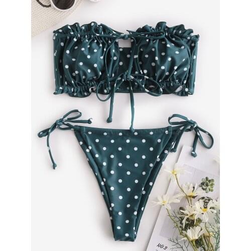 Купальники в горошек ZAFUL China At AliExpress