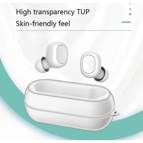 Compatible with QCY T1C Bluetooth Earphone Protective Cover Charging Headset Flexible Scratch-resistant Storage Bag