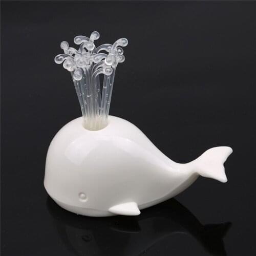 1set Novelty Fruit Vegetable Tools Creative White Whale Design Jar Spray Fruit Pick Kitchen Tool