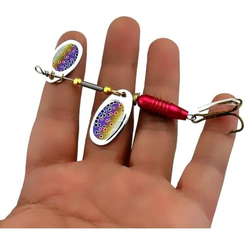1PCS 10cm 12g Rotating Spinner Spoon Fishing Lure Metal Sequins Bait Wobbler Pesca Fishing Tackle for Bass Trout Perch Pike