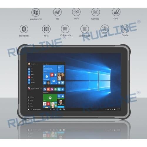 10 inch rugged industrial Wins10 tablet outdoor GPS tablet with RS232 Docking station IP65