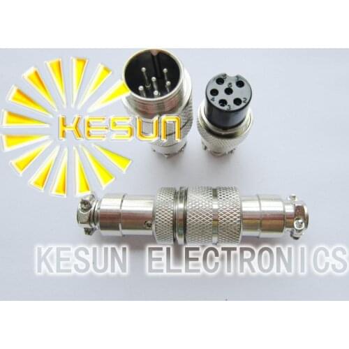 10pair GX16-6 6Pin 16mm Male & Female Butt joint Connector kit GX16 Socket+Plug,RS765 Aviation plug interface
