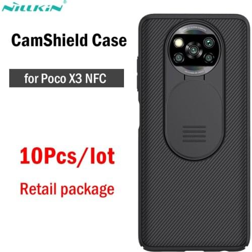 10Pcs/lot Nillkin CamShield Case for Xiaomi Pocophone Poco X3 NFC Case Cover 6.67'' Slide Camera Lens Protection Case Wholesales