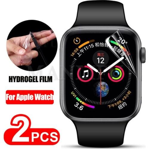 2Pcs 9D Soft Silicone Hydrogel Film Full Coverage TPU Protective Film For iWatch Apple Watch Series 1/2/3/4 38mm 42mm 40mm 44mm