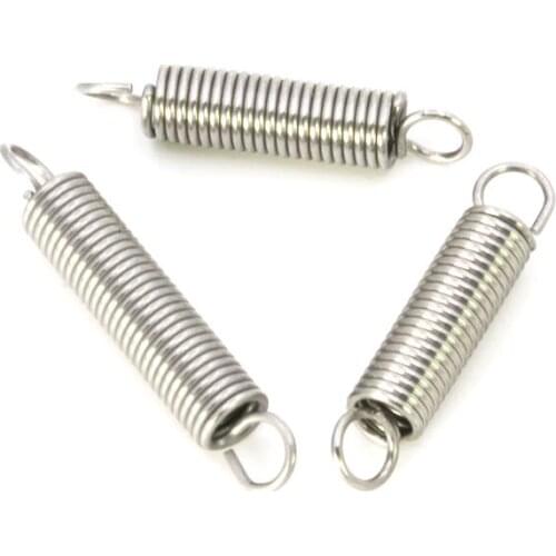 3pcs 0.6mm wire diametetr 8mm outside diameter stainless steel small tension spring linear 20mm-50mm length