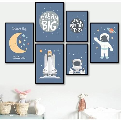 5D DIY Diamond Painting Astronaut Dream Moon Rocket Spaceship Diamond Embroidery Rhinestone Picture Diamond Mosaic