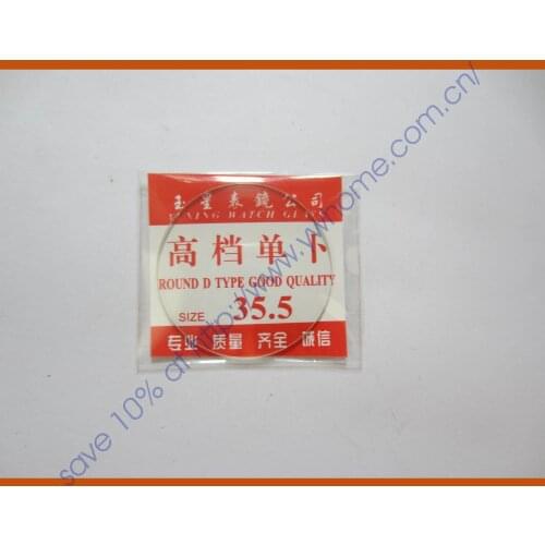 Freeshipping New 1x Convex Spherical Glass Watch Crystal diameter 35.5 mm Edge Thick 1.0mm