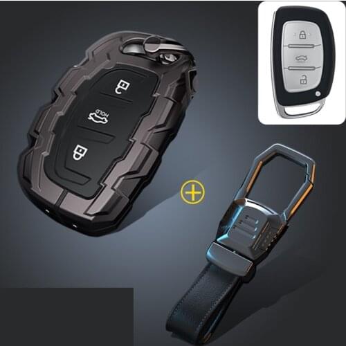 Zinc Alloy Silica Gel Key Case Cover For Hyundai i30 Ix35 KONA Encino Solaris Azera Grandeur Ig Accent Santa Fe 2017 2018 2019