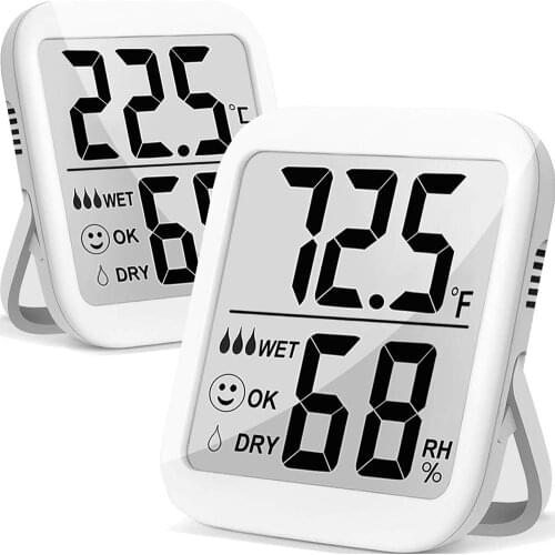 Humidity Gauge Max Indoor Thermometer Hygrometer Humidity Meter Temperature and Humidity Monitor with Dual Sensors