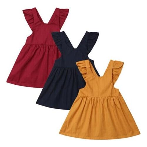 Kids Toddler Baby Girl Princess Dress Ruffle Pageant Wedding Party Tutu Dresses Size 1-5Y