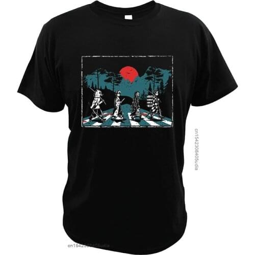 Demon Slayer T-Shirt Parody Abbey Road Tanjiro Nezuko Zenitsu Inosuke Japanese Manga Series Summer Digital Print T Shirt
