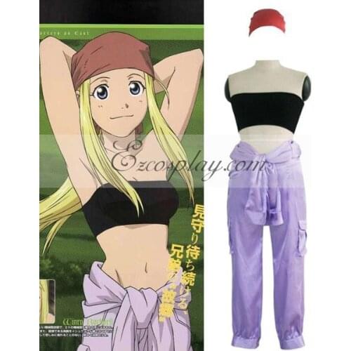 Fullmetal Alchemist Winry Rockbell Working Cosplay Costume E001