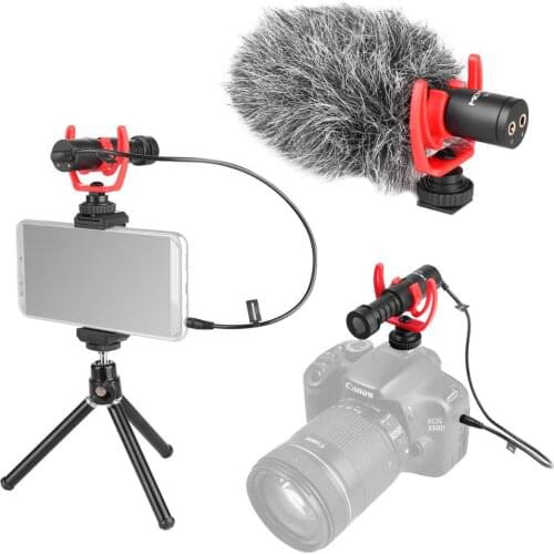 Fomito V-2 Super-Cardioid Microphone Shotgun Interview on Camera Microphone with Shock Mount Tripod for Recording YouTube Vlog
