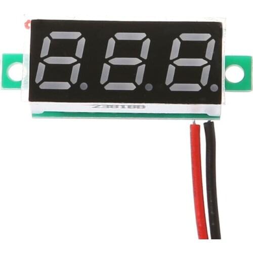 Mini 0.28 Inch DC 2.5V-30V 2 Wires Digital Voltmeter Voltage Tester Meter LED Screen Electronic Parts